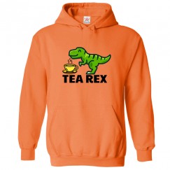 Tea Rex Comic Unisex Kids and Adults Pullover Hooded Sweatshirt for Tea Lovers